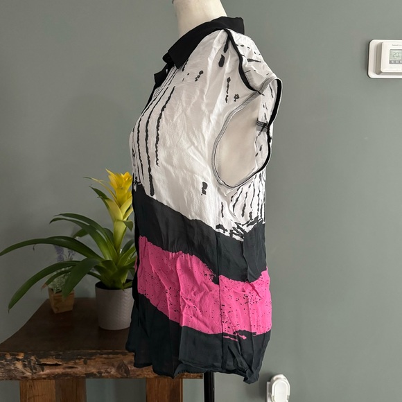 Picadilly Button Up Sleeveless Top - Picture 4 of 9